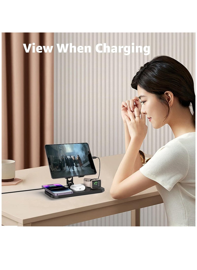 AROAQ - Charging Station for Apple Multiple Devices, Wireless Charger for iPhone 14 13 Pro Max, Wired Charger for iPad Charging Station, Charger Stand for iwatch 8/7, Multi Charger Station for AirP od Pro 3/2 - Image 1