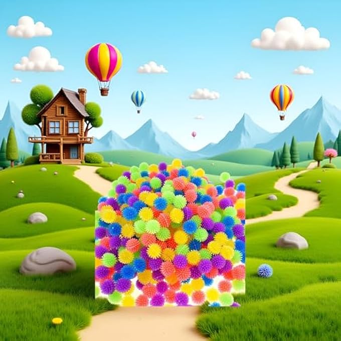 Rosojodg 10Pcs Multicolour Mini Spiky Hedge Balls Porcupine Balls, Soft Sensory Balls in, Squeeze Stress Relief, Fun Birthday Party Favors - Image 4