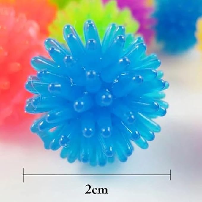 Rosojodg 10Pcs Multicolour Mini Spiky Hedge Balls Porcupine Balls, Soft Sensory Balls in, Squeeze Stress Relief, Fun Birthday Party Favors - Image 2