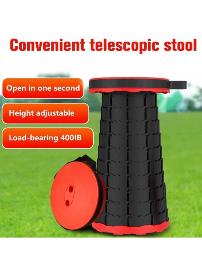 Generic - Outdoor Plastic Stools Retractable Small Folding Telescopic Stool Portable Telescopic Portable Foot Stool - Image 1