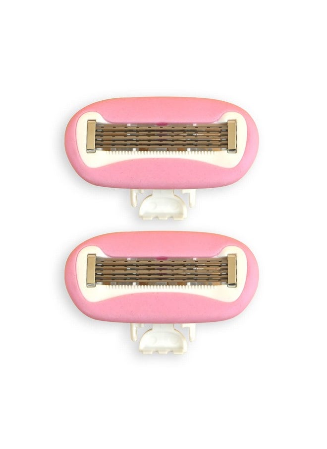 CARMESI - Carmesi Body Razor Mini Cartridge | Pack of 2 | 5-Blade Precision | Aloe Vera & Vitamin E Lubrication Strip | Instant & Painless Hair Removal | Arms, Underarms, Legs - Image 1