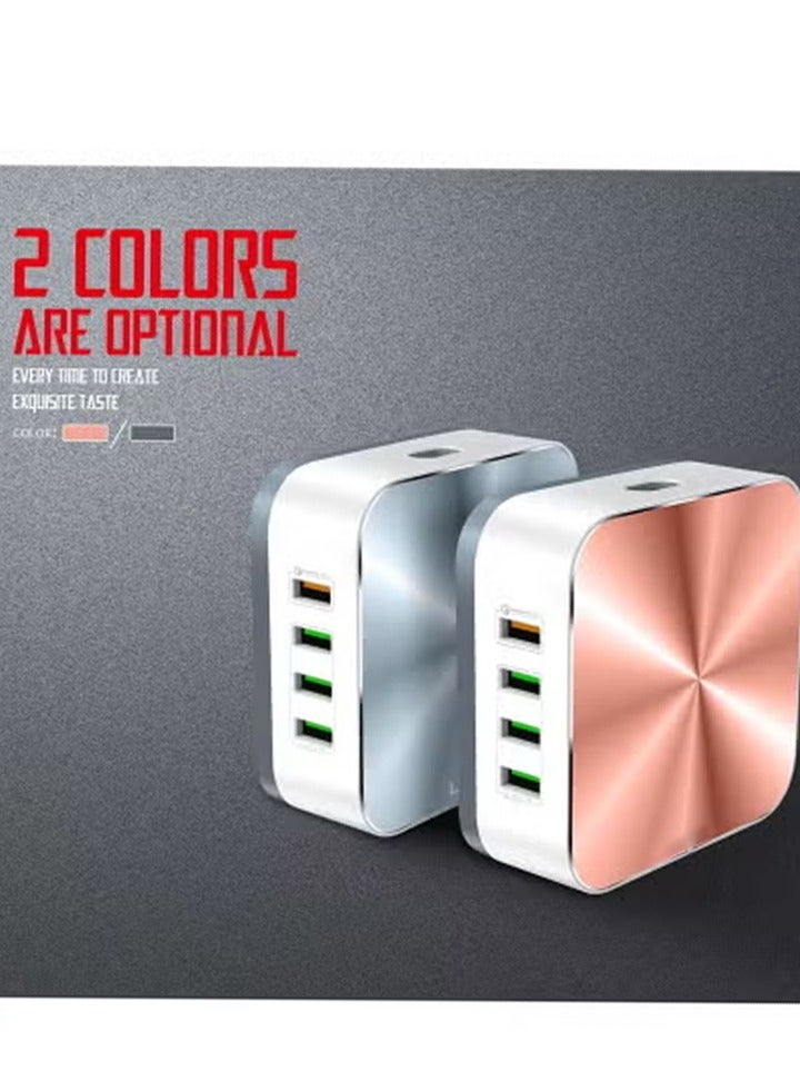 ELTRAZONE شاحن USB مكتبي سريع الشحن 50 واط – محطة شحن USB بثمانية منافذ مع شحن سريع QC3.0، توزيع طاقة ذكي، إجمالي خرج 10 أمبير، شاشة LED، شاحن متعدد الأجهزة للمنزل، المكتب، السفر، الهواتف والأجهزة اللوحية – توافق عالمي - Image 3