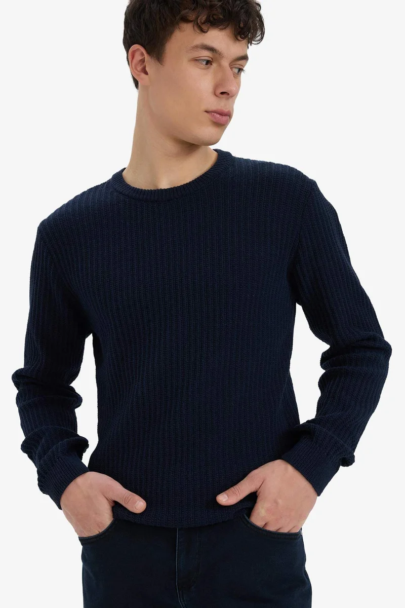 DeFacto Standard Fit Crew Neck Knitwear Pullover