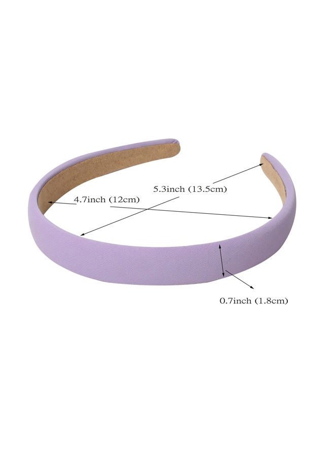 Cuizhiyu Solid Simple Headbands for Women 0.7inch Plain Soft Fabric Hairbands No Slip Fashion Cute Hair Bands for Girls Pack of 6 (Color B) - Image 4
