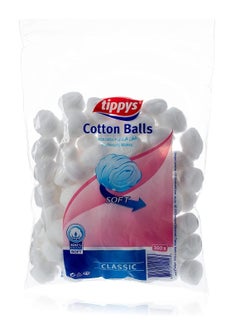 Tippys White Cotton Balls For First Aid Medication Make Up and Nail Polish Remover Suitable for Baby Delicate Skin 100 Pieces 