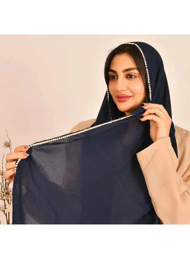 lamha abaya Pearl embellished veil