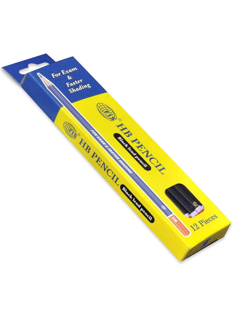 FIS HB Grade 12 Pencil Black/Orange 1 BOX - FSPE6010HB-1BOX - Image 1