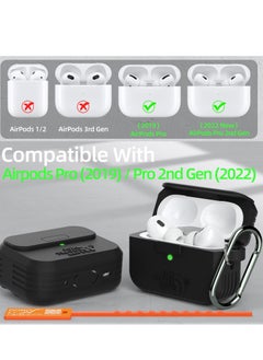 KASTWAVE Headphone Protective Cover, Compatible with AirPods Pro 2nd/1st Generation Case Cover, Rugged Military Grade Protective Cover, with Apple AirPods Pro 2022/2019 Charging Case  - Image 2