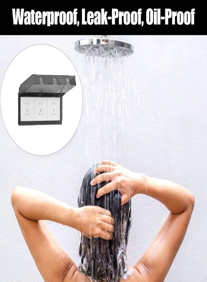 KalamkariX Waterproof Switch Board Cover, Ultra Thin Design for Home and Commercial Use, Ideal for Bathroom Kitchen and Outdoor Protection, Black Translucent - Image 3