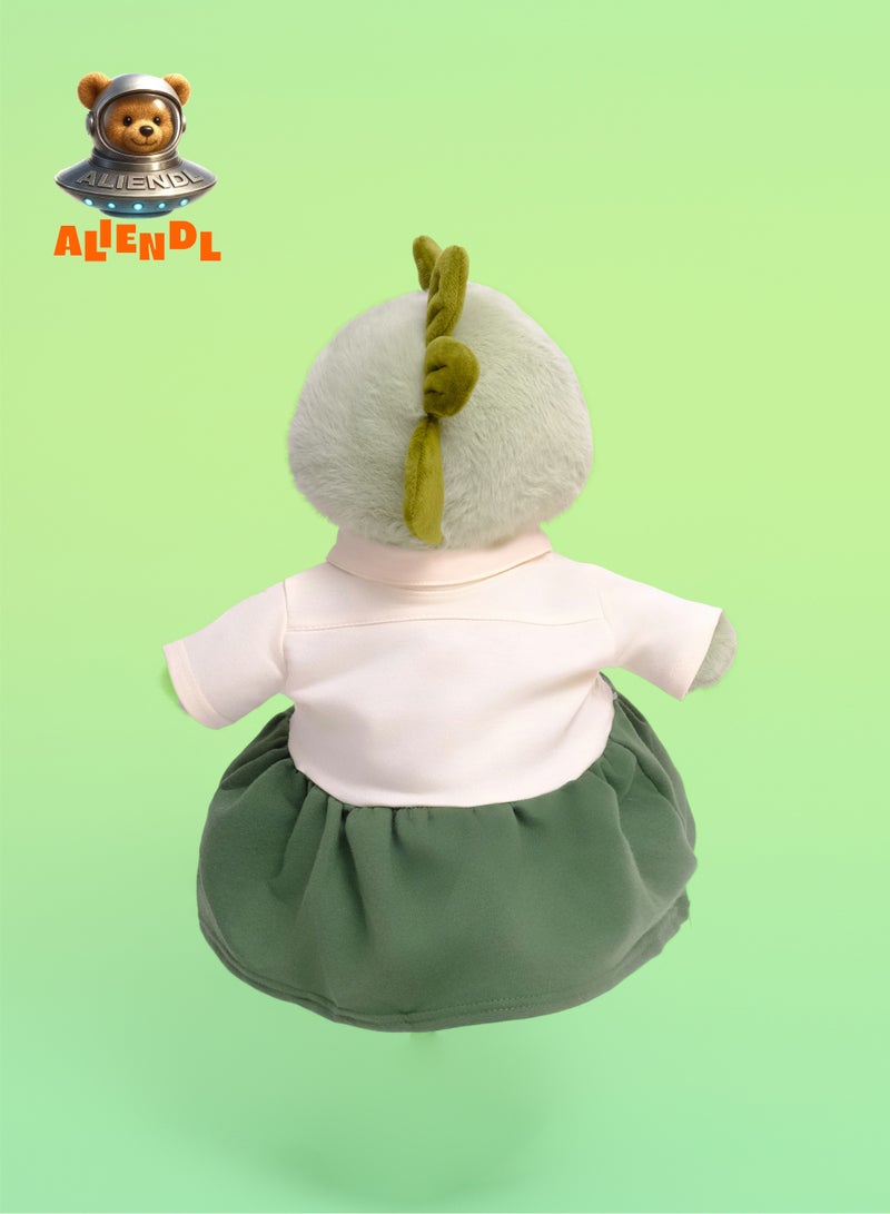 ALIENDL Snug Dino – Plush Dinosaur Stuffed Animal Toy for Baby Kids, Soft Cute Dinosaur Plush Doll Gift Set with Removable Clothes & Pouch, Perfect Gift for Kids, Boys, Girls, Friends & Couples - Image 4