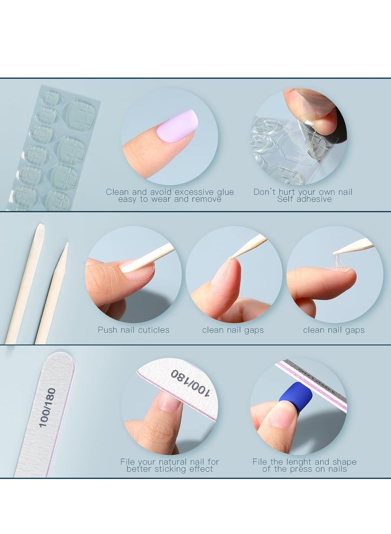 general Press on Nails, 24 Colors 576PCS Press on Nails Short, Matte Glossy Press on Nails Short Square. Glitter Press on Nails Short Round. Natural Fit Lightweight Fake Nails Natural for Nail A - Image 5