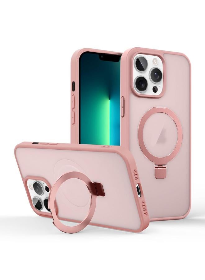 S-TOP Case For iPhone 13 Pro Max Skin-feel Ring MagSafe Holder Phone Case - Image 1