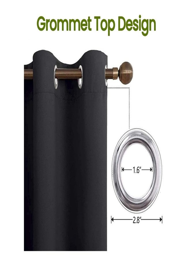 Umpoo 52x72 Inch Starry Sky Blackout Curtains Glowing Twinkle Blue Stars Glitter Galaxy Abstract Black Sky Night for Living Room Bedroom Window Drapes, 2 Panel Home Set with Holes - Image 4
