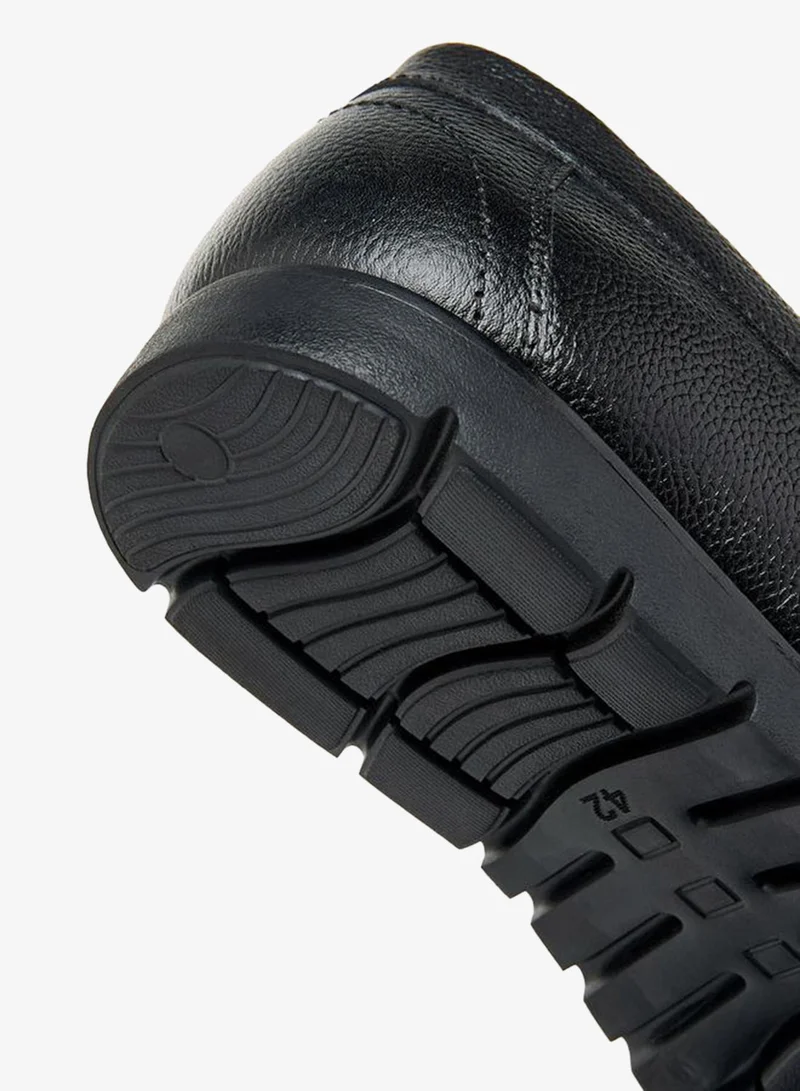 LBL by Shoexpress BLACK Textured Slip-On Moccasins for Men | Best Price UAE