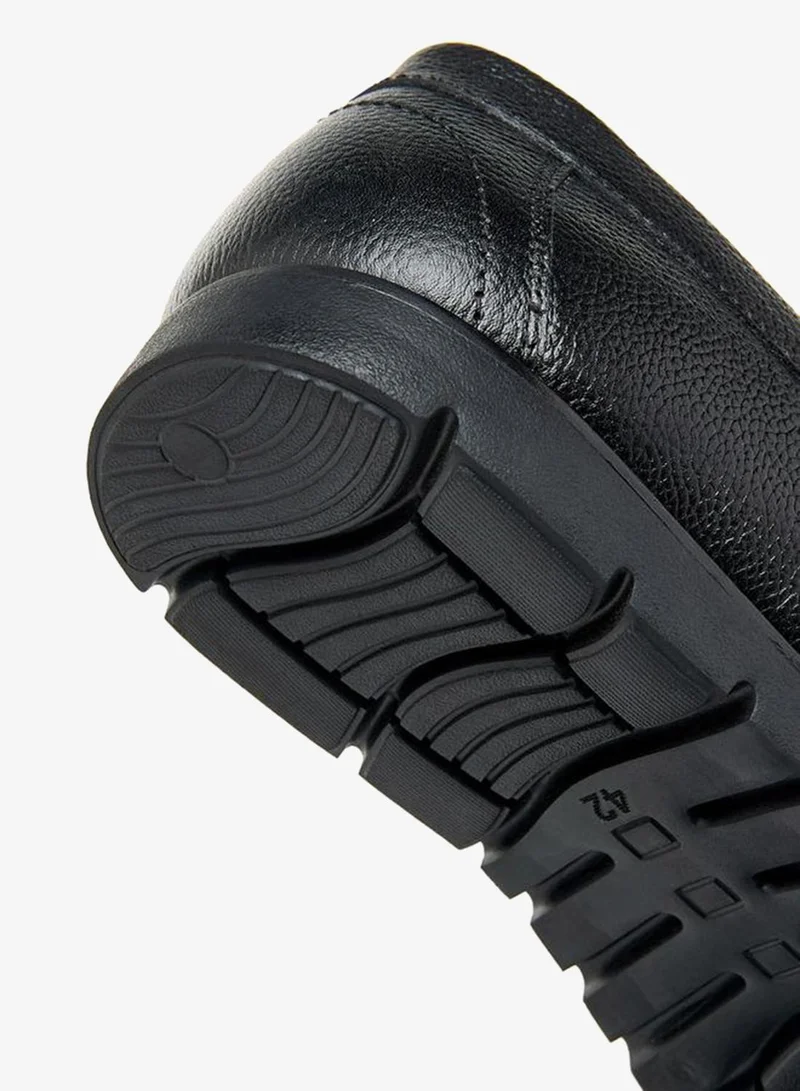 LBL By Shoexpress BLACK Textured Slip-On Moccasins for Men | Best Price UAE