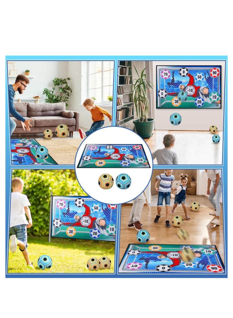 KASTWAVE Soccer Ball Game Set for Kids, Indoor Outdoor Backyard Toss Soccer Goal Game with Velcro Balls, Foldable Flannel Goals, Toddlers Gift for 3 4 5 6 7 8 Year Old Boy Toys Birthday - Image 3