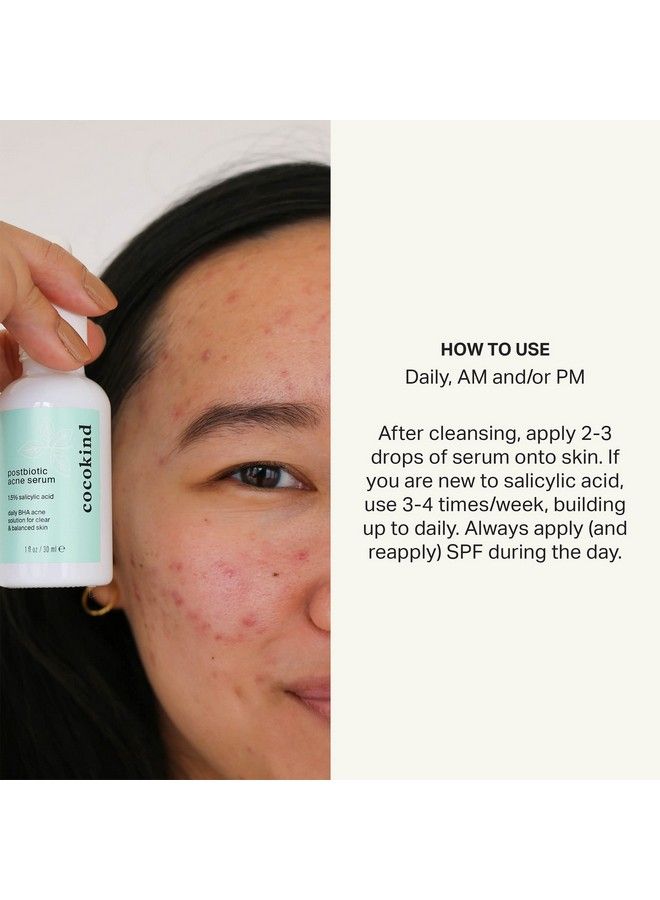 Cocokind Postbiotic Acne Serum Salicylic Acid Serum And Bha Liquid Exfoliant Exfoliating Brightening And Hydrating Serum - Image 5