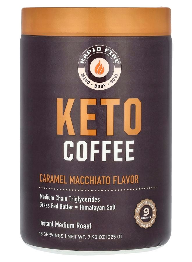 Keto Coffee Caramel Macchiato Instant Medium Roast 7.93 oz (225 g)