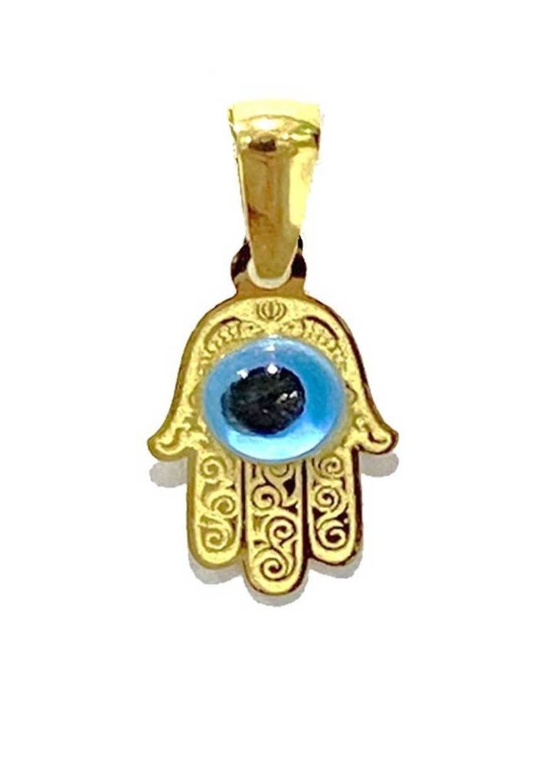 Hamsa.ae - 18k Pure Gold Hand with Eye Design Necklace - Image 1