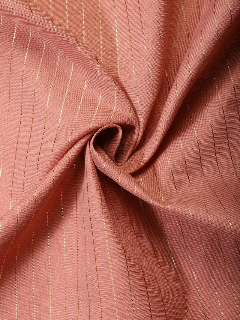 AKS Dusty Rose Metallic Pinstripe Fabric