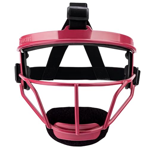 Dinictis Softball Face Mask, Lightweight, Comfortable, with Wide Field Vision, Durable and Safe Face Guards, Premium Protective Softball Fielder's Mask-Red-Adult(L) - Image 2