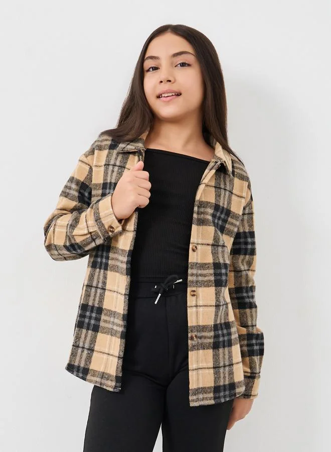 Styli Styli Teen Checkered Flannel Shirt