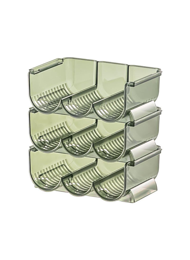 Generic - Transparent Lipstick Storage Box Stackable Mirror Cabinet Lipstick Rack Desktop Sample Lip Glaze Multi-grid Cosmetic Storage Shelf Amber Orange [3 Pack]] - Image 1