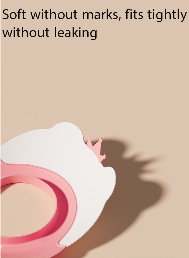 Berma Baby Baby Kids Shower Cap Shampoo Bath Bathing Hat Silicone Adjustable Washing Hair Shower Bathing Protection Shower Cap for Toddler, Baby, Kid, Children (Pink) - Image 5