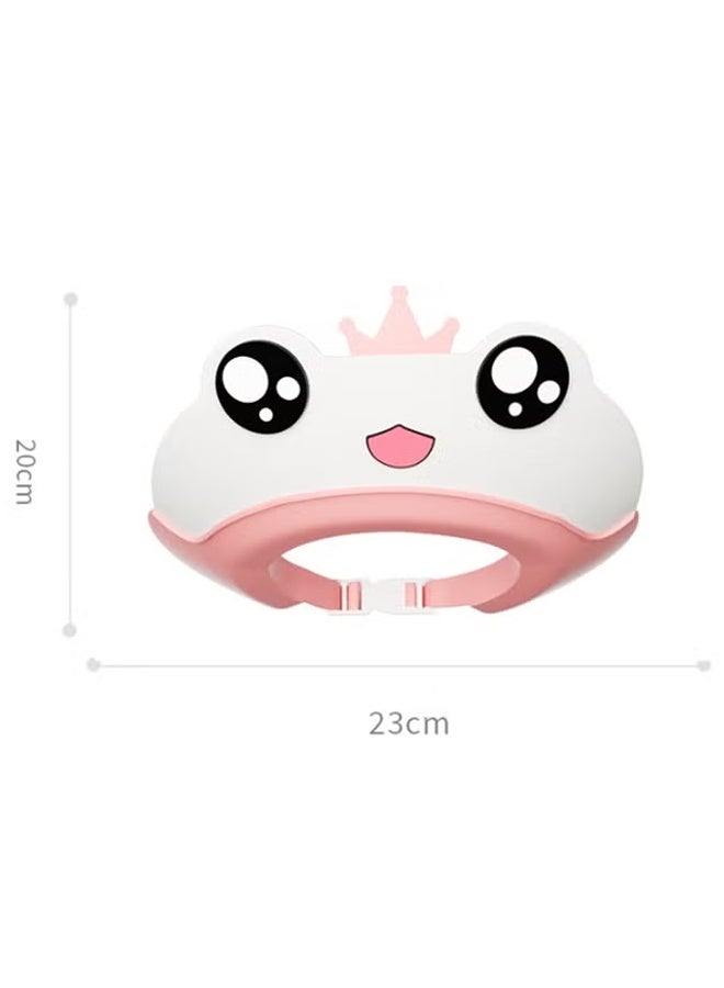 Berma Baby Baby Kids Shower Cap Shampoo Bath Bathing Hat Silicone Adjustable Washing Hair Shower Bathing Protection Shower Cap for Toddler, Baby, Kid, Children (Pink) - Image 2