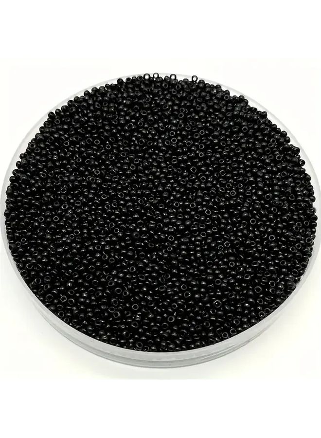1000 حبة خرز زجاجي أسود 3 مم لصنع المجوهرات DIY ولوازم الحرف اليدوية - Image 2