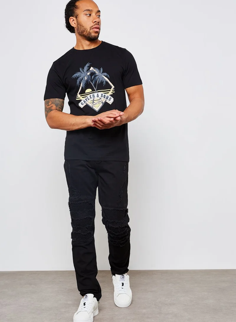 Cayler & Sons Inverted Biker Slim Fit Jeans