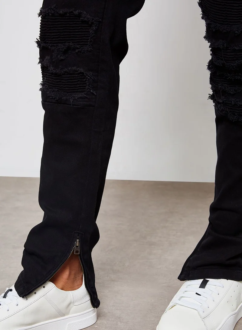 Cayler & Sons Inverted Biker Slim Fit Jeans