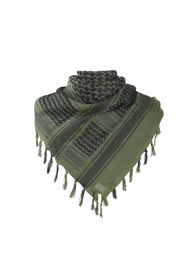 NIBEMINENT Cotton Shemagh Keffiyeh Tactical Desert Scarf Neck Head Wrap with Tassel for Men Women  - Image 1