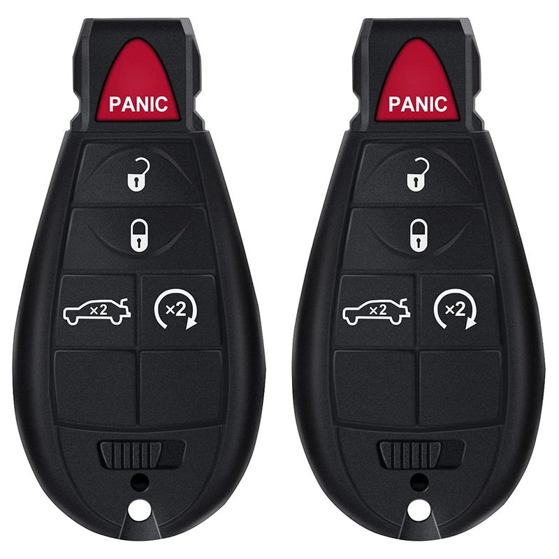 ECCPP 2X Key Fob 0815 for Chrysler 300 for Dodge Challenger Durango Magnum for Jeep Grand Cherokee Keyless Entry Remote 56046639AC 56046639AD 56046639AE433Mhz