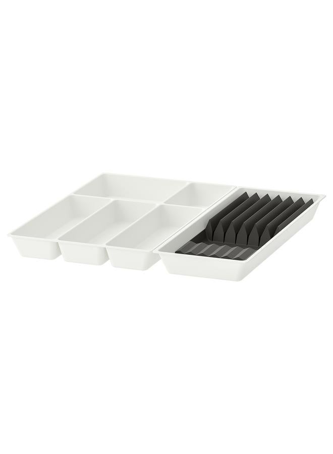 erorex Cutlery Tray/Tray With Knife Rack, White/Anthracite, 52X50 Cm - Image 1