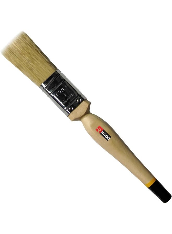 RACO Tower Diamond Paint Brush, Wooden Handle, Flat Artist Paint Brush, Multi-Purpose Wall Brushes, Flat Paintbrush for Home Brushes Barbecue Oil Painting and Furniture Paints (2, 1Inch)  - Image 1