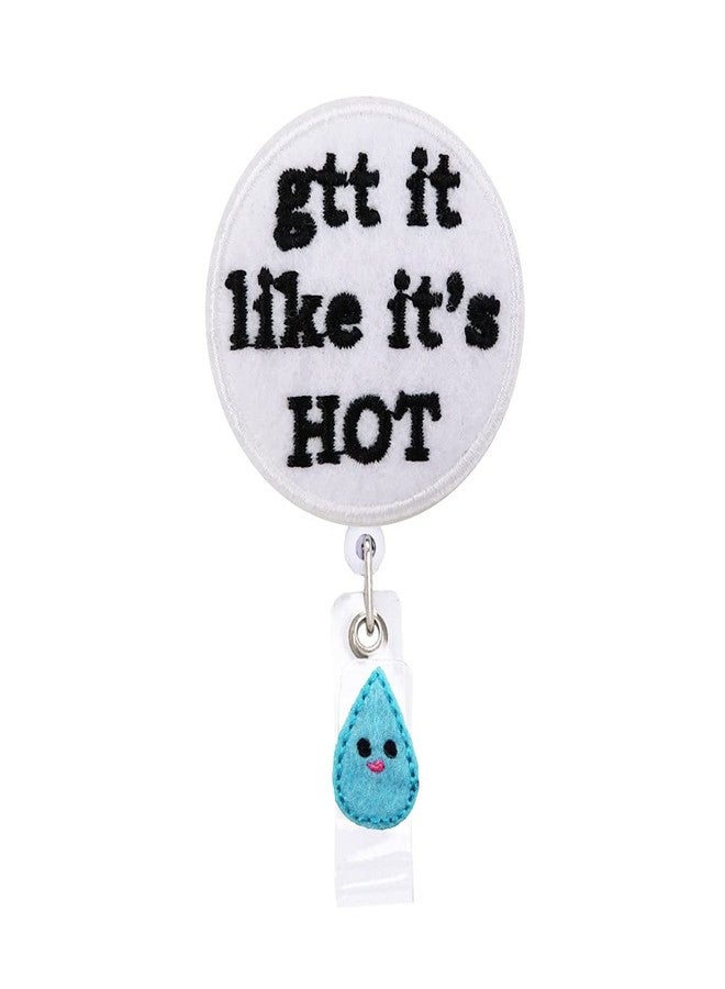 Rockapatch Gtt It Like It's Hot Retractable Name Card Badge Holder Reel with Alligator Clip, 24 inches Thick Pull Cord - Image 1