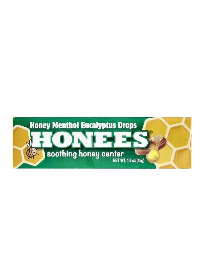 Honees Honey Menthol Eucalyptus Drops 9 Drops 1.6 oz 45 g - Image 1