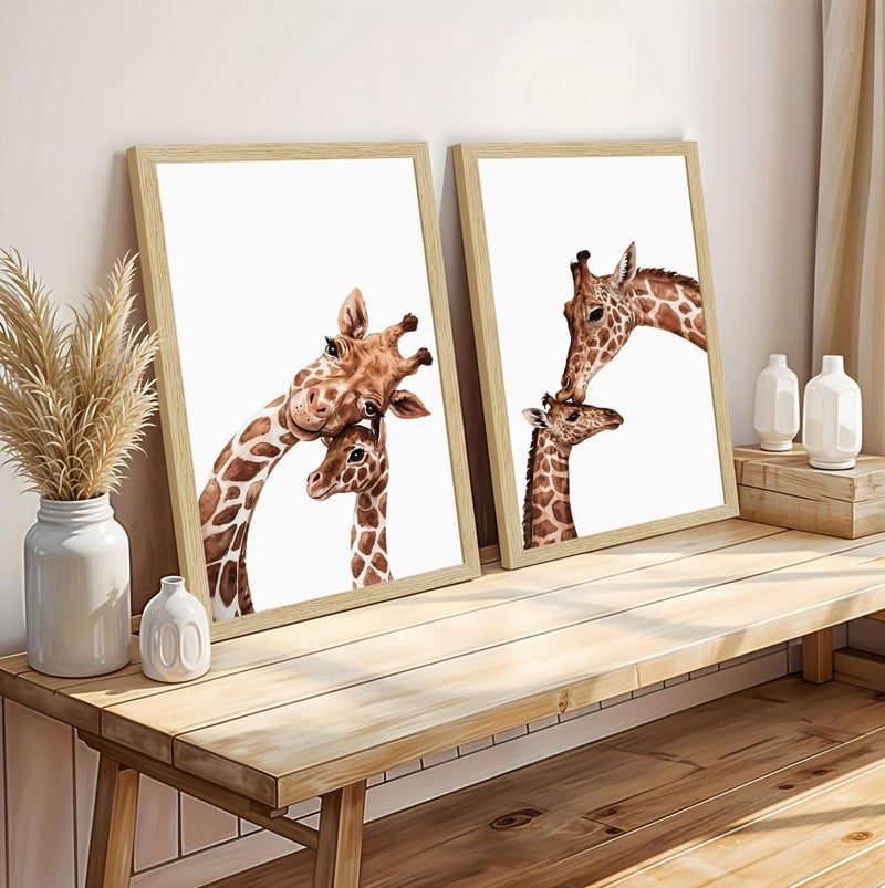 ArtX لوحات جدارية لغرفة الأطفال، إطار جمل، عناصر ديكور، حجم 12x18 بوصة (A3+)، متعدد الألوان، خشب صناعي، مجموعة من 2 - Image 4