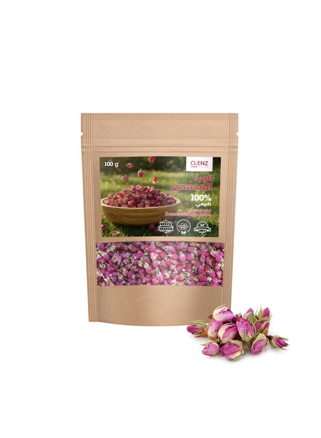 CLENZ 100% Natural Dried Damascus Rose Petals - 100g