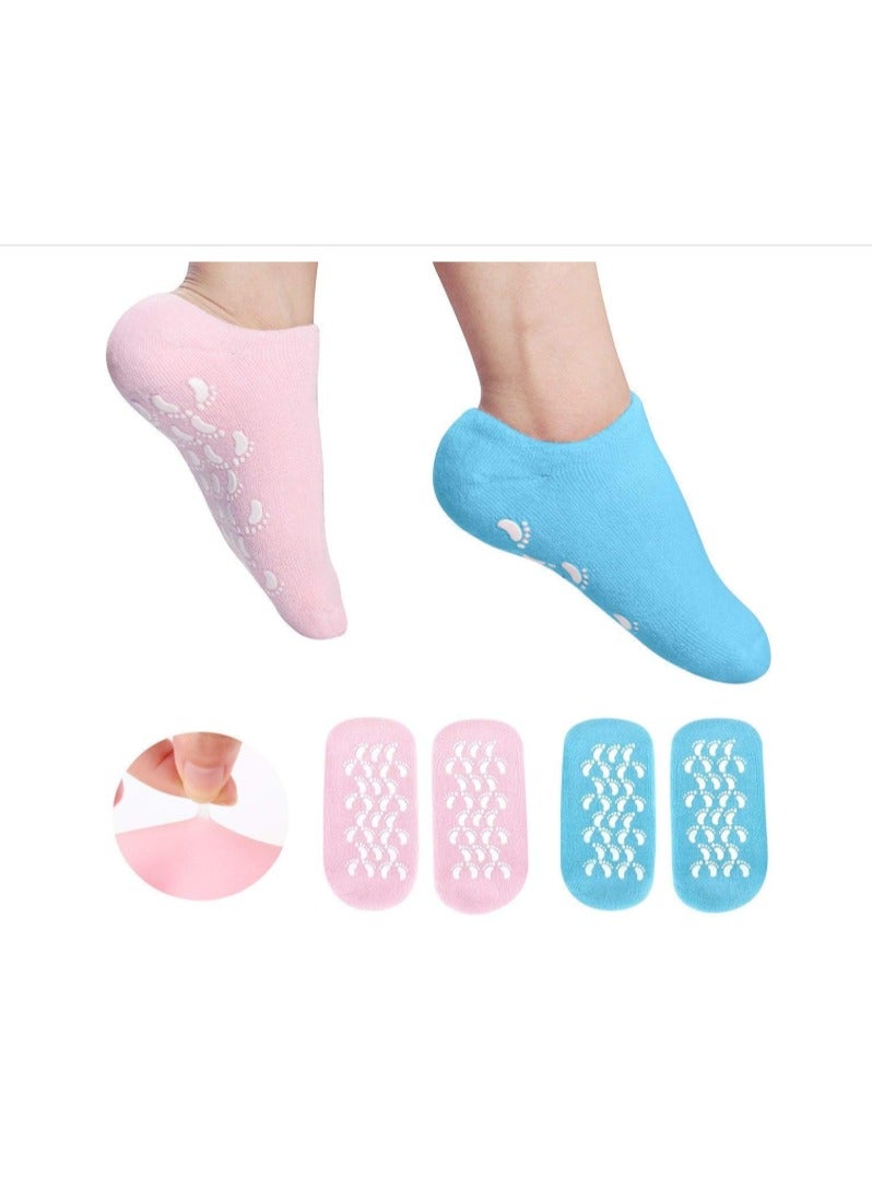 جوارب مصنوعة من جل السيليكون المرطب، لعلاج جفاف القدمين والكاحلين، والعناية بالبشره