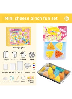 Generic Mr. Toy Children's Toy Mini Milk Tea Cup Creative Cream Glue Diy Material Bag Suit Food Play Small Pendant-Specifications:Mr. Toy MINI Pinch Fun-cheese  - Image 1