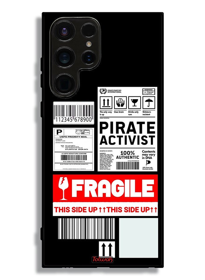 Tolwak Samsung Galaxy S23 Ultra 5G Protective Case Cover Private Activist Fragile Sticker - Image 3