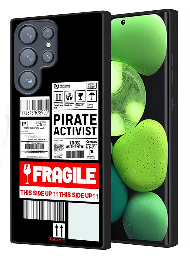 Tolwak Samsung Galaxy S23 Ultra 5G Protective Case Cover Private Activist Fragile Sticker - Image 1