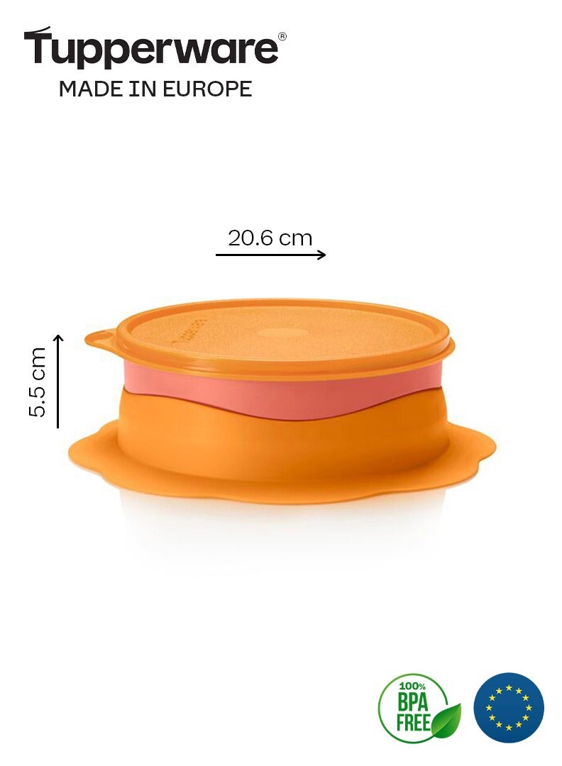 توبروير طبق للأطفال بقاعدة سيليكون لعدم الإنزلاق 500مل من تابروير - برتقالي - Image 2