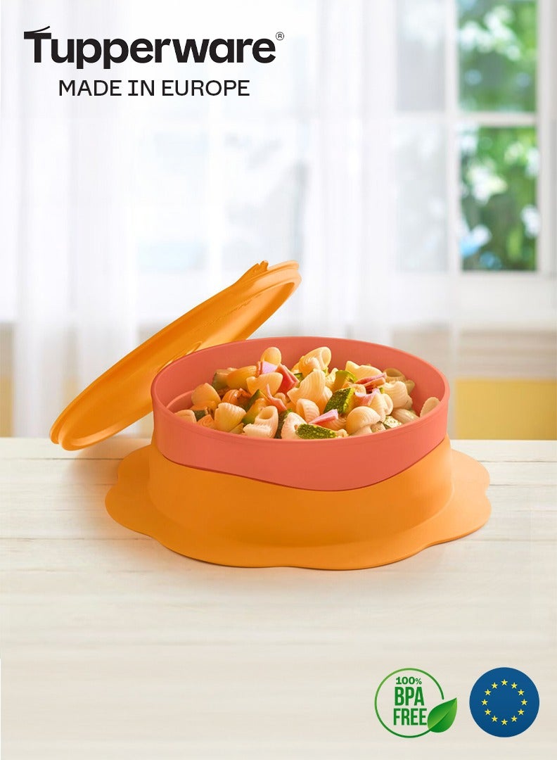 توبروير طبق للأطفال بقاعدة سيليكون لعدم الإنزلاق 500مل من تابروير - برتقالي - Image 1