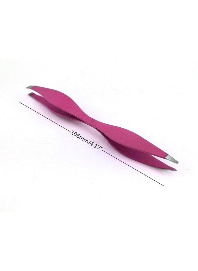 Yueton 2Pcs Double End Precision Pointed And Slant Tip Tweezers Set For Eyebrow And Ingrown Hair - Image 4