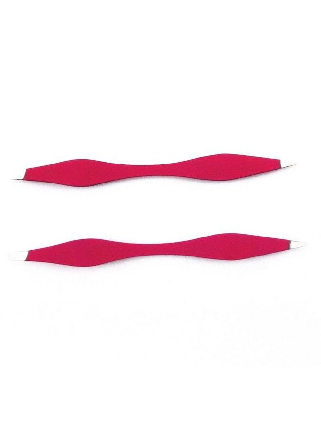 Yueton 2Pcs Double End Precision Pointed And Slant Tip Tweezers Set For Eyebrow And Ingrown Hair - Image 1
