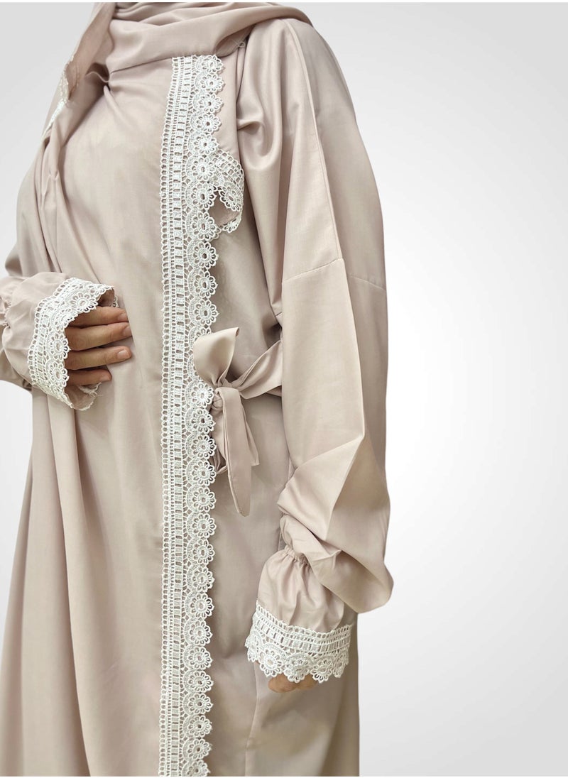 AL-HRAER - A Very Soft And Comfortable Lace Prayer Dress Consisting Of One Piece That Covers The Whole Body With A Uniform And  Wide Size Suitable For All Bodies - Image 1