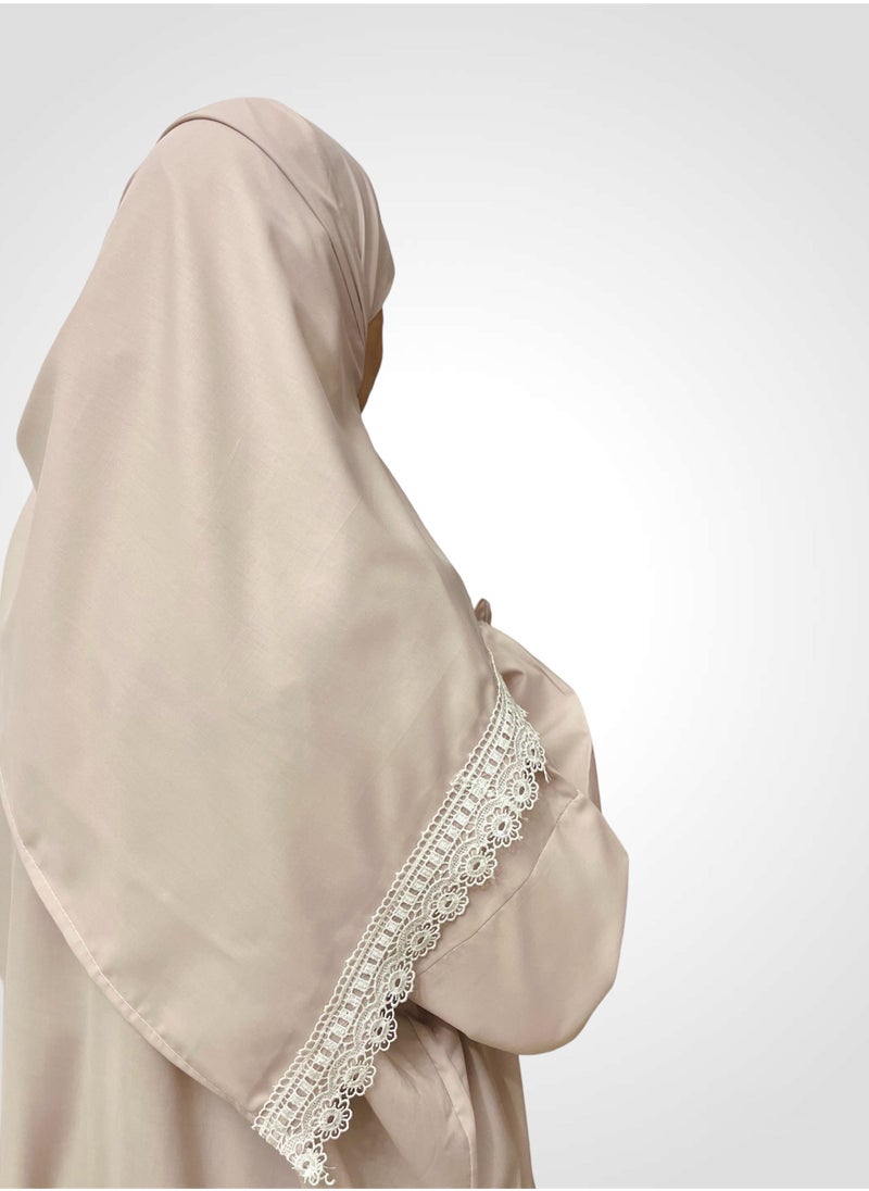 AL-HRAER - A Very Soft And Comfortable Lace Prayer Dress Consisting Of One Piece That Covers The Whole Body With A Uniform And  Wide Size Suitable For All Bodies - Image 1